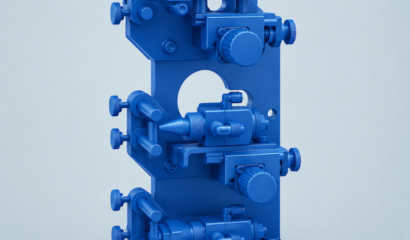 Hotmelt and PVA glue applicator machine part blue