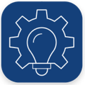 Innovation-ready icon blue