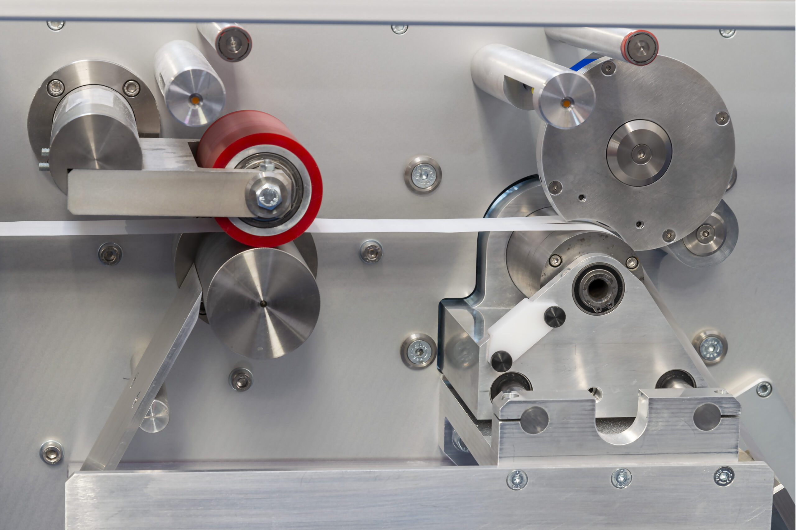 close up of blade Slitting machine